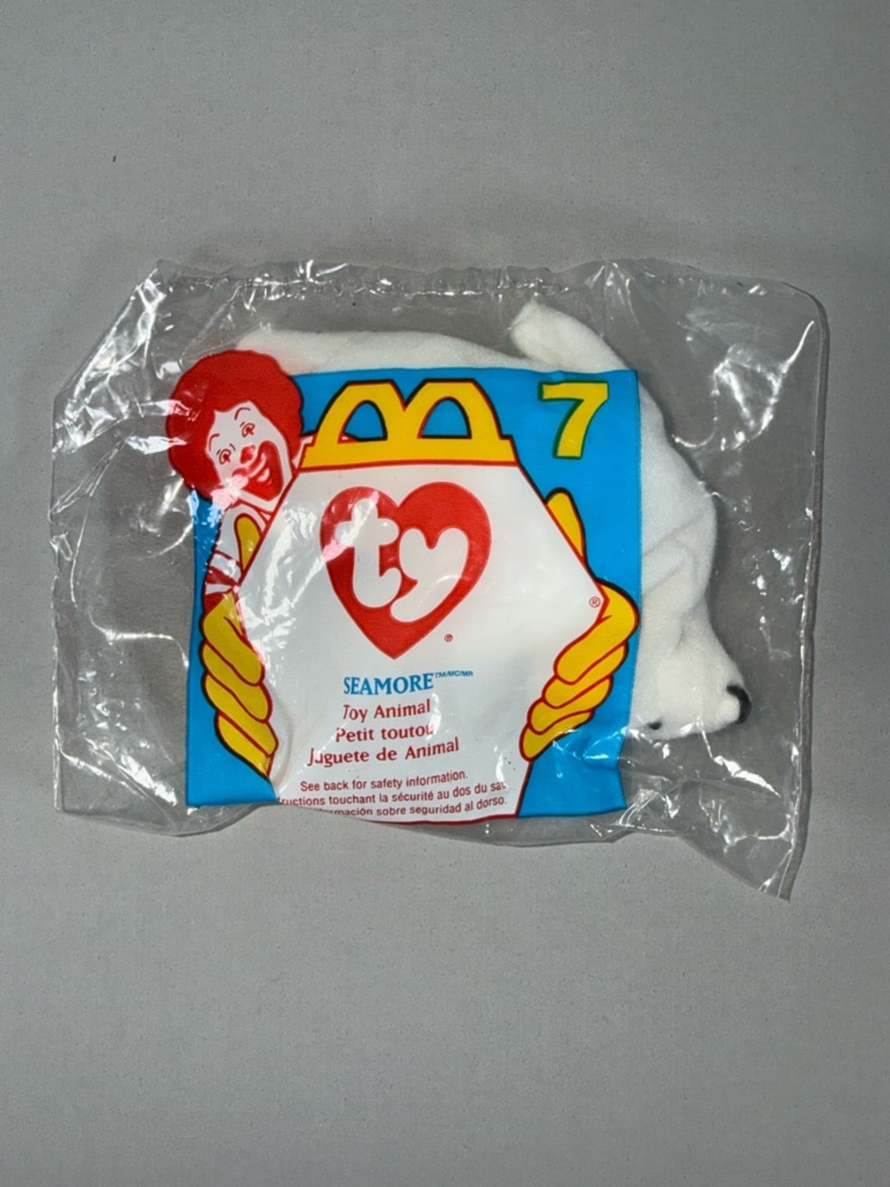 TY Beanie Baby Seamore the Seal #7 – 1996 McDonald’s Happy Meal Toy Vintage